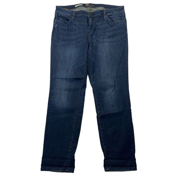 Kut From The Kloth Katy Boyfriend Denim Blue Jeans Dark Wash Stretch Size 14 - Picture 1 of 10